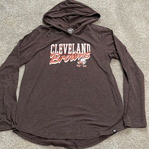 Browns long sleeve hooded shirt